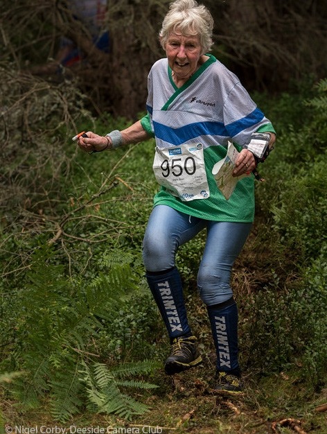 Sheila Strain in action at the the Scottish 6 Days